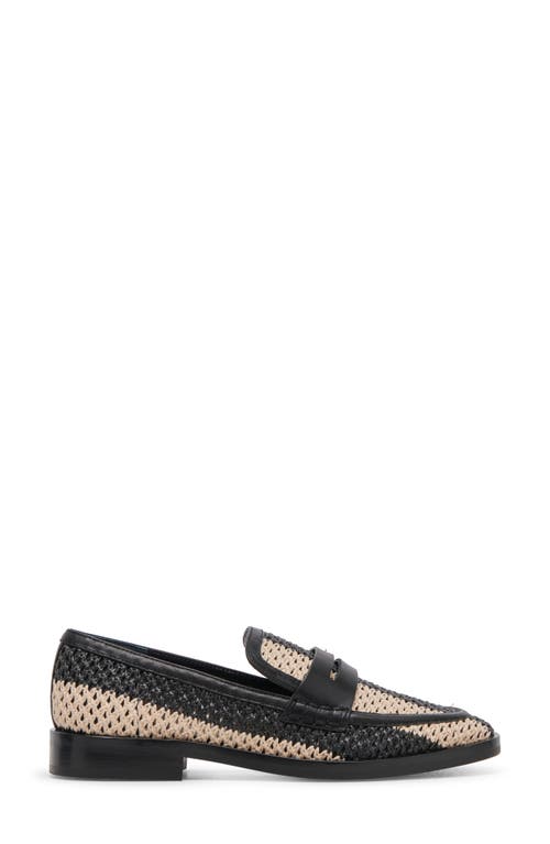Dolce Vita Halley Woven Loafer In Black Multi Raffia