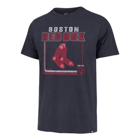 Men's '47 Navy Boston Red Sox Cooperstown Collection Borderline Franklin T-Shirt Size: Medium