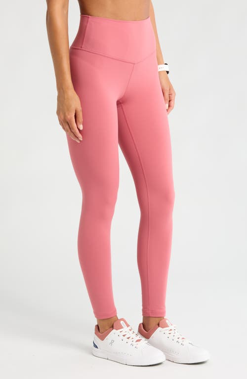 Shop Zella Studio Luxe High Waist 7/8 Leggings In Pink Mauve