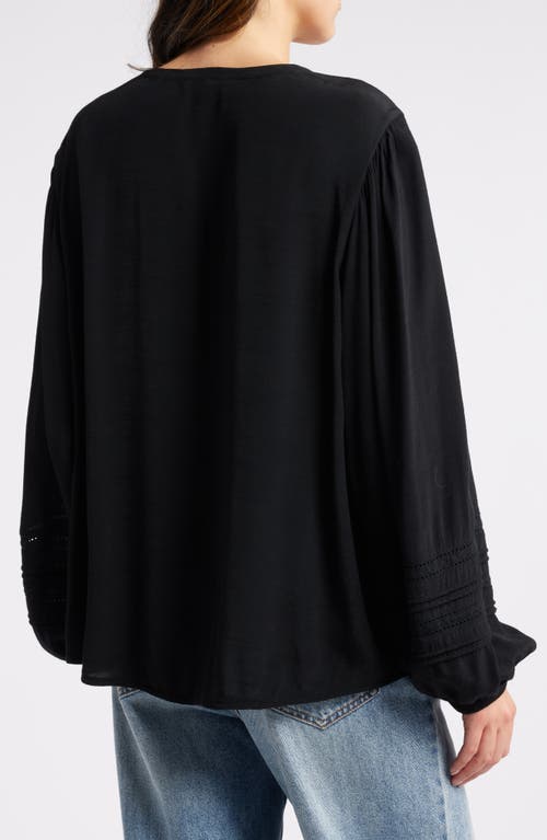 Shop Treasure & Bond Lace Inset Pullover Top In Black