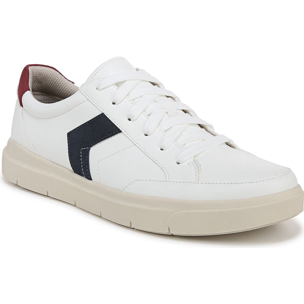 Dr. Scholl's Men's Madison Lace-up Sneaker In White/navy