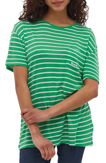 Bench . Nouria Stripe T-shirt In Green