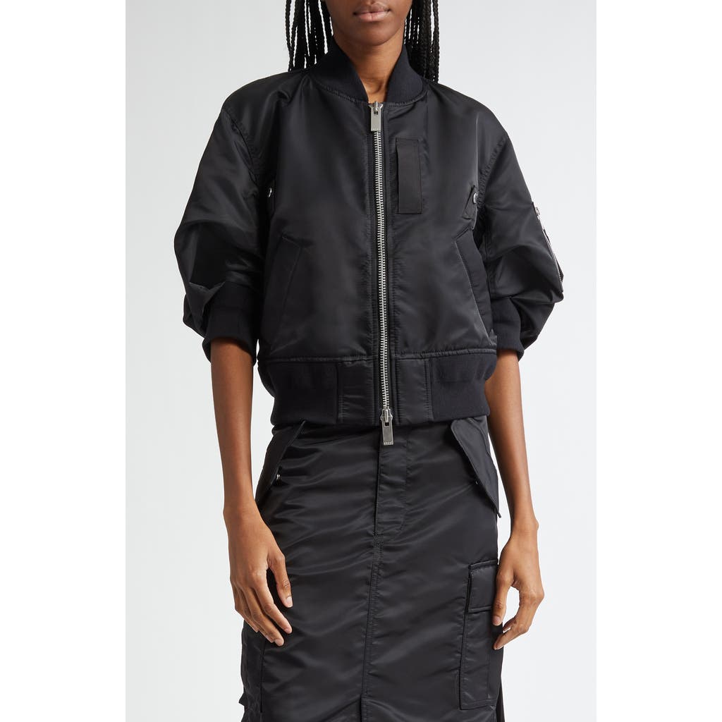 Sacai Black Regular Fit Bomber Jacket