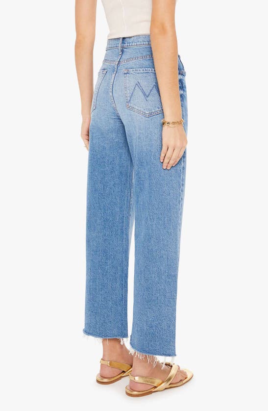 Shop Mother The Maven Raw Hem High Waist Ankle Wide Leg Jeans In For Sure
