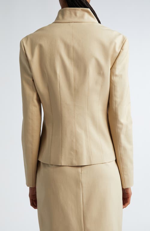 Shop Max Mara Olindo Tailored Stretch Jacket In Ecru