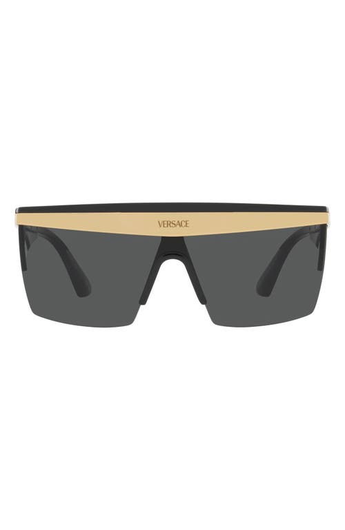 Versace 44mm Shield Sunglasses in Black at Nordstrom