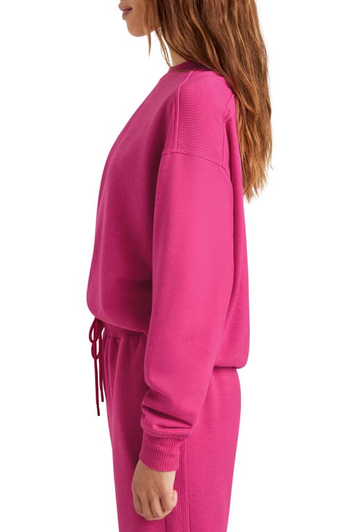 Splendid Tia Supersoft Sweatshirt In Hot Pink
