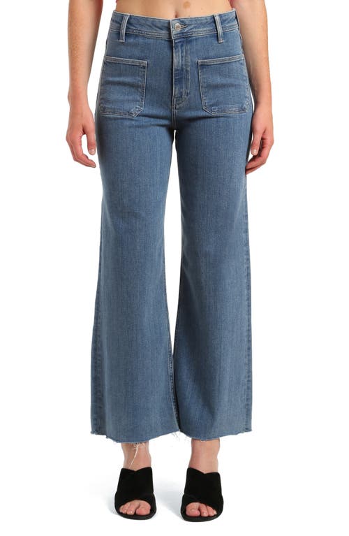 Mavi Jeans Paloma Marnie Patch Pocket High Waist Wide Leg Jeans in Mid Organic Blue