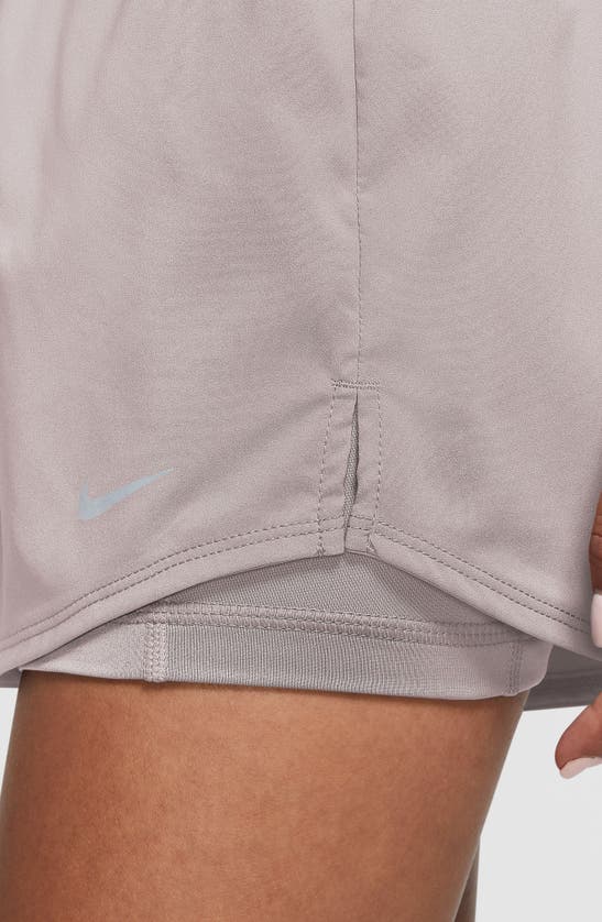 Shop Nike Dri-fit High Waist Shorts In Platinum Violet