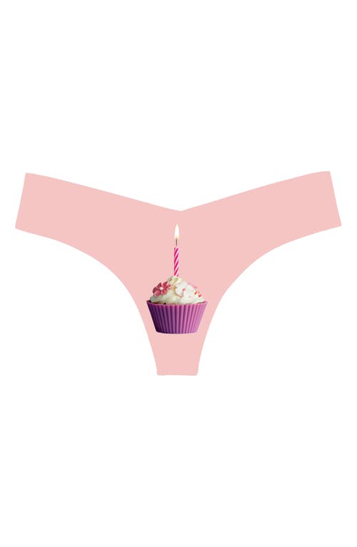Commando Print Thong In Photo-op Cupcake