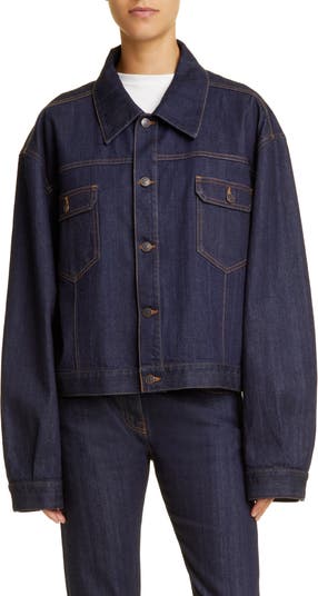 The Row Ness Denim Trucker Jacket Nordstrom