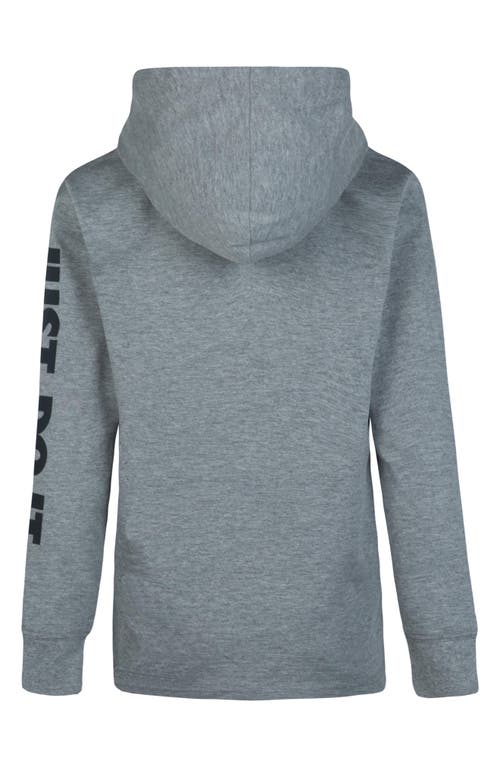 Nike Kids' Futura Hooded Long Sleeve T-shirt In Carbon Heather