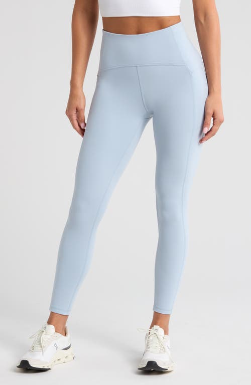 Zella Studio Luxe High Waist Pocket 7/8 Leggings in Blue Fog 