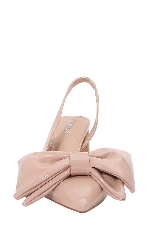 Berness Cynthia Pointed Toe Slingback Pump In Beige