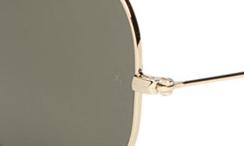 Ray Ban Aviator 55mm Sunglasses In Small Gold Polarized