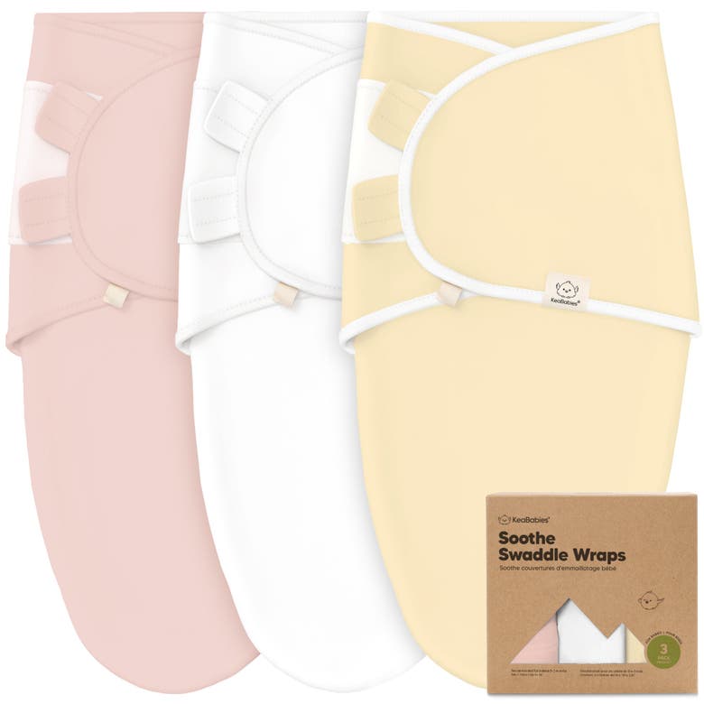 Shop Keababies 3-pack Soothe Swaddle Wraps In Daffodil