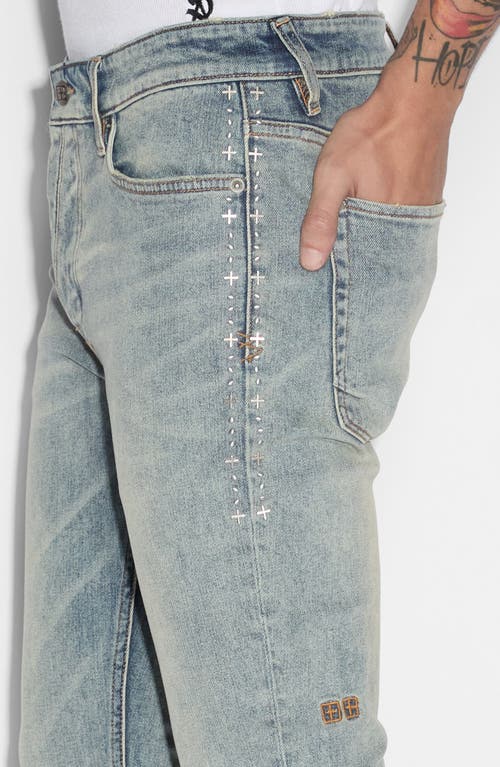 Shop Ksubi Van Winkle Sky High Metalik Skinny Jeans In Denim