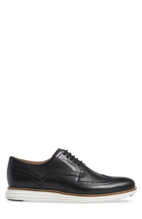 Cole Haan Men's Original Grand Leather Wingtip Oxfords In Black/white Leather