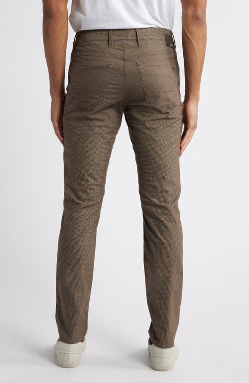 Brax Chuckwdx Microcheck Modern Fit Stretch Pants In 54-nougat