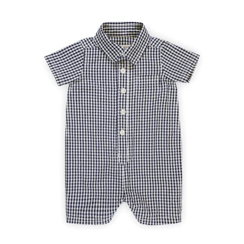 HOPE & HENRY HOPE & HENRY BABY SEERSUCKER BUTTON FRONT ROMPER, INFANT 