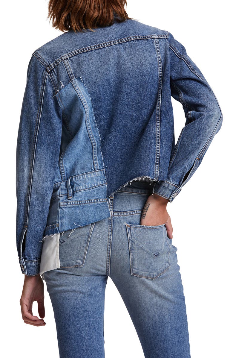 Hudson Jeans Hudson Spliced Denim Trucker Jacket, Alternate, color, 