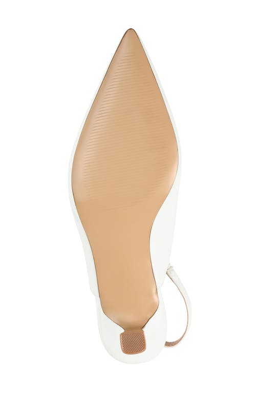 Journee Collection Paulina Slingback Pump In White