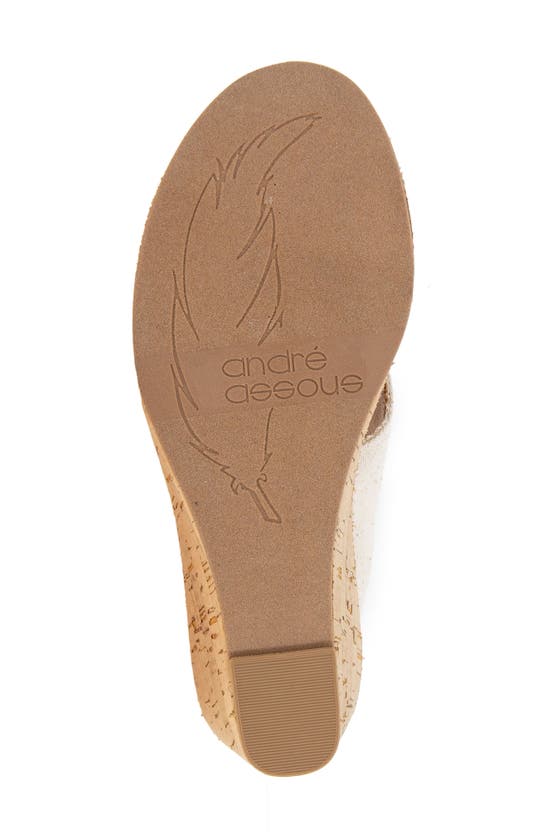 Shop Andre Assous André Assous Bryana Wedge Sandal In Beige Linen