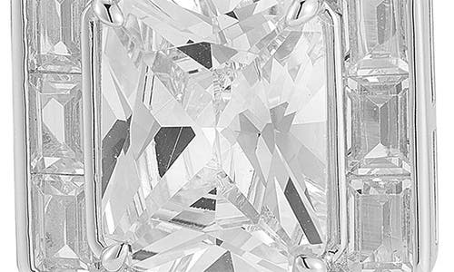 Chloe & Madison Chloe And Madison Cz Drop Earrings In Silver