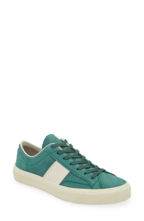 Tom Ford Cambridge Low Top Sneaker In Green/cream