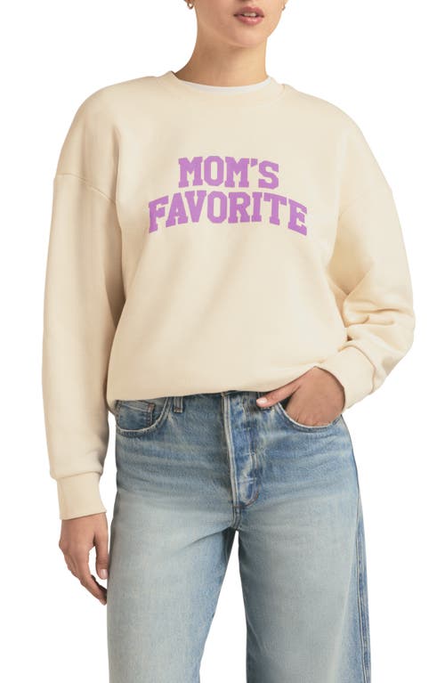 Favorite Daughter Mom's Favorite Cotton Graphic Sweatshirt in Gardenia 