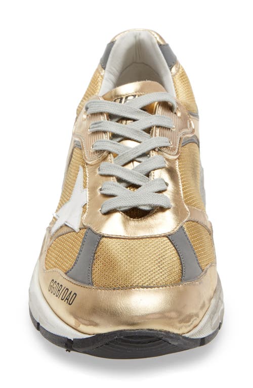 Golden Goose Dadstar Metallic Sneaker In Gold/white