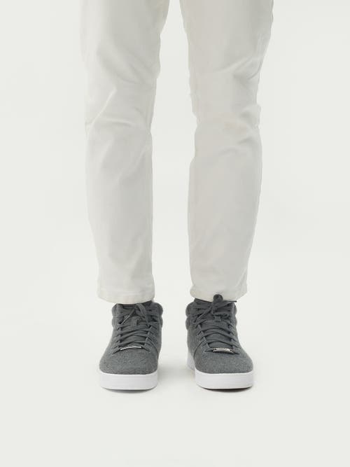Gobi Mongolian Cashmere Cashmere High-top Sneakers In Stone Gray