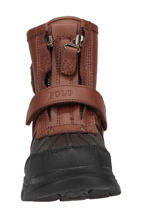 Shop Polo Ralph Lauren Kids' Conquered High Duck Boot In Chocolate/tan