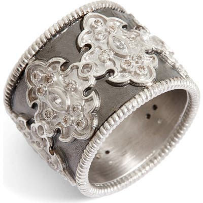 Armenta New World Scroll Diamond Band Ring