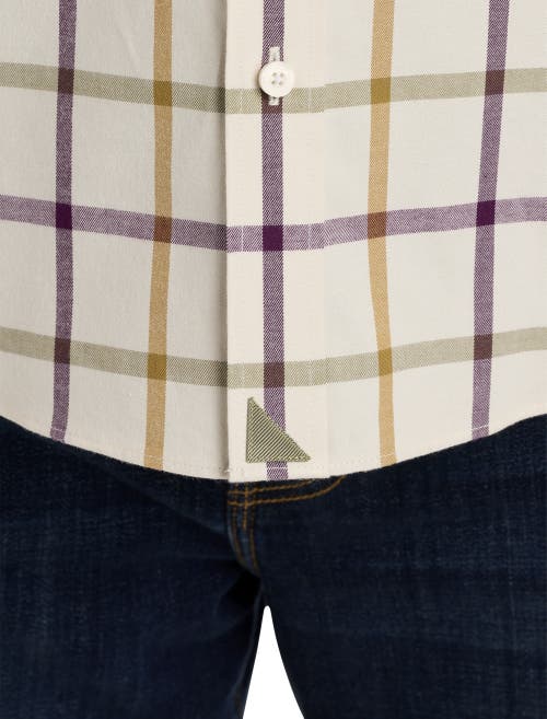 Untuckit Fit By Dxl Untuckit Olson Plaid Sport Shirt In Cream