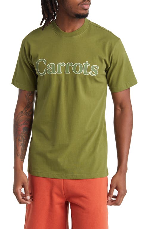 Wordmark Cotton Logo Graphic T-Shirt in Olive