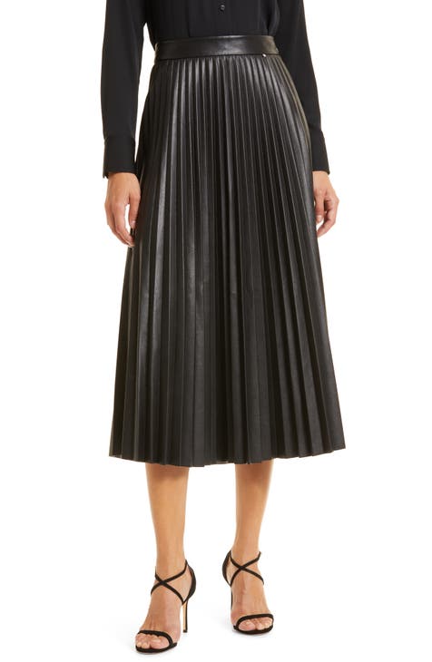 pleated leather skirt | Nordstrom