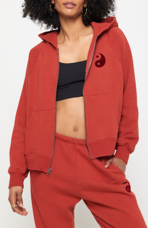 Shop Spiritual Gangster Yin Yang Star Everyday Graphic Zip Hoodie In Redstone