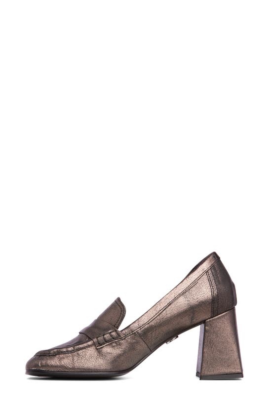 Shop Beautiisoles Lola Loafer Pump In Pewter