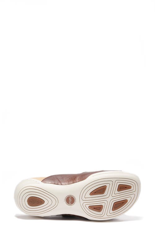 Halsa Footwear Hälsa Footwear Hälsa Delight Strappy Slide Sandal In Dark Brown Waxed/embossed
