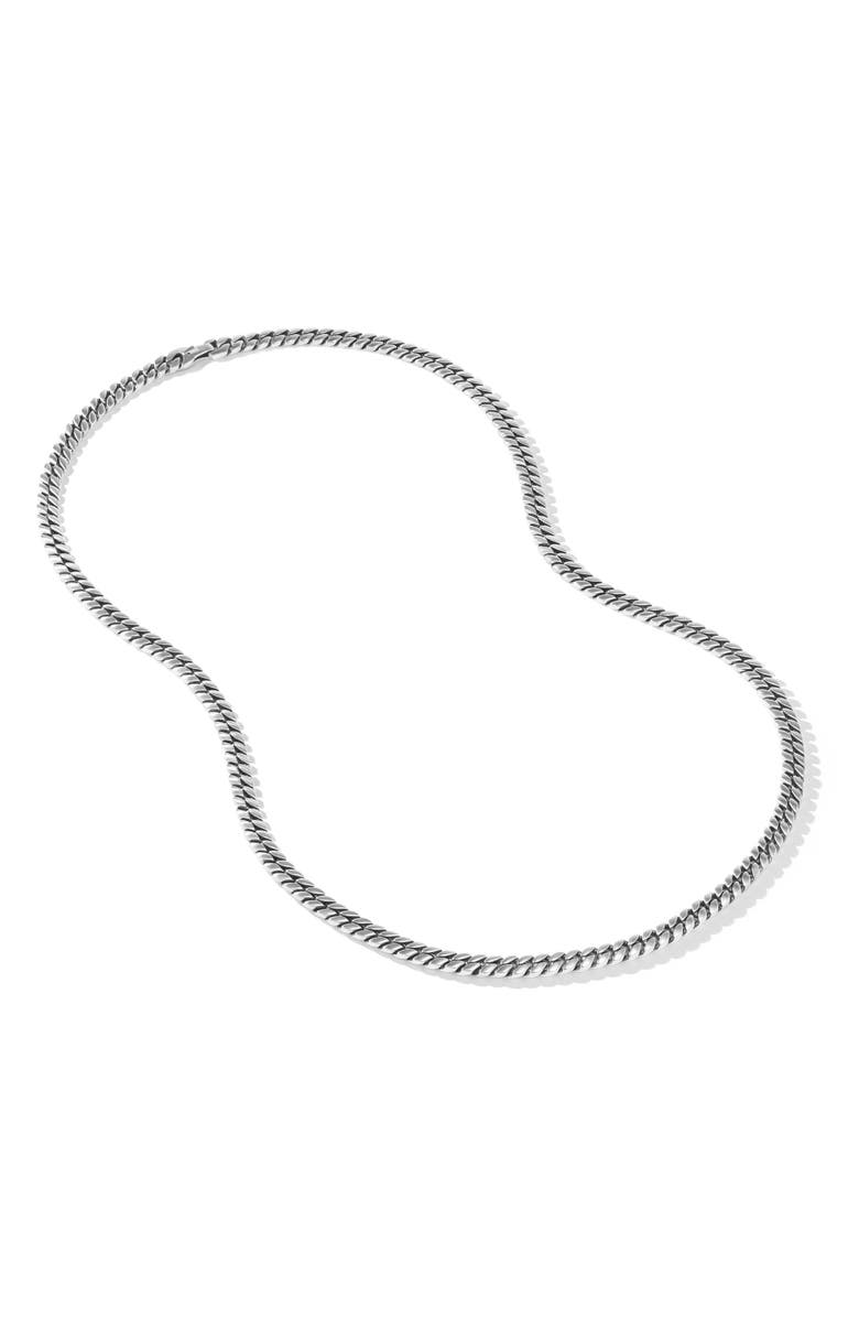 David Yurman Men's Curb Chain Necklace in Sterling Silver, 6mm Nordstrom