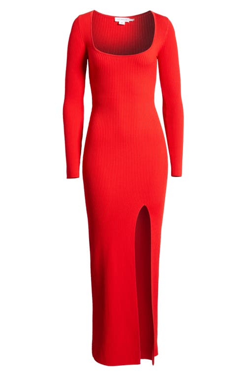 GOOD AMERICAN GOOD AMERICAN VIRGO LONG SLEEVE RIB SWEATER DRESS