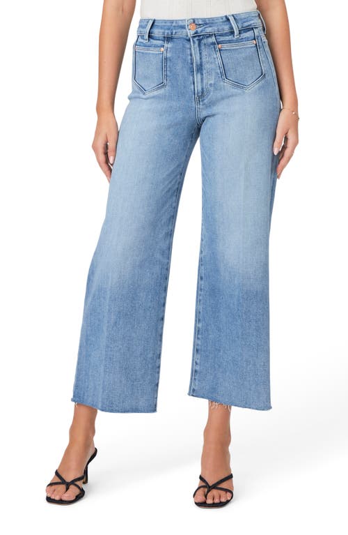 Paige Anessa High Waist Wide Leg Jeans In Blue