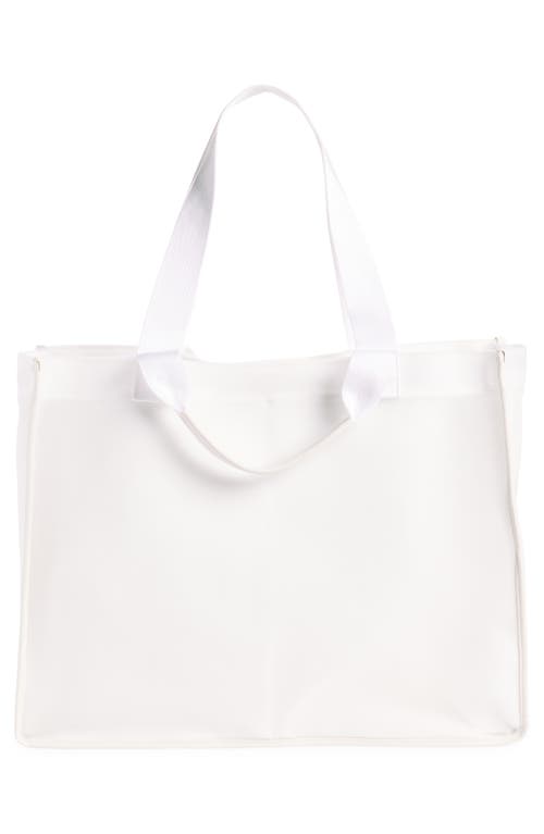 Shop Maison Margiela Large Cabas Tote In White/white