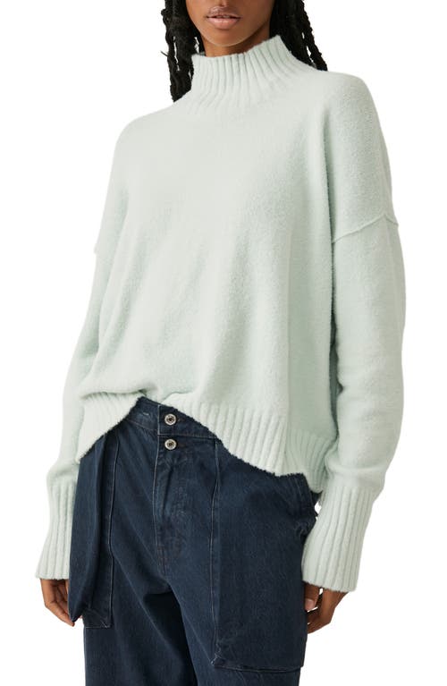 Free People Vancouver Mock Neck Sweater in Iced Sage