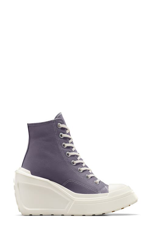 Shop Converse Chuck 70 De Luxe High Top Wedge Sneaker In Lavendar Ash/egret/blk