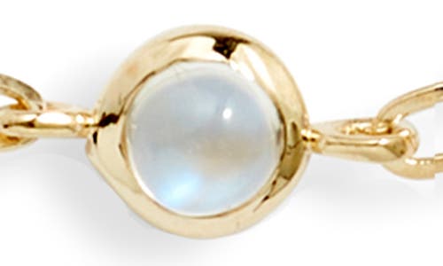 Shop Anzie Bezel Pendant Bracelet In Moonstone White