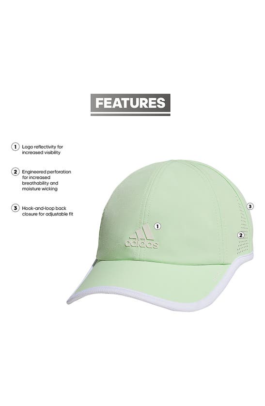 Shop Adidas Originals Superlite Upf 50+ Baseball Cap In Semi Green Spark/ White