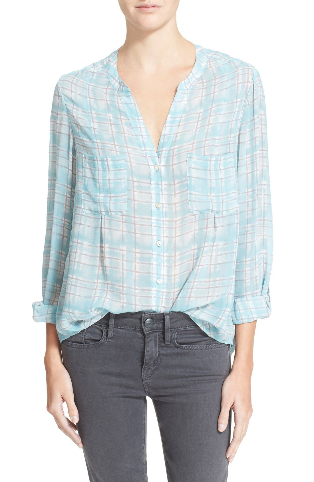 Joie 'Bonilla' Plaid Silk Blouse | Nordstrom