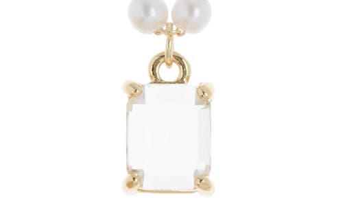 Shop Nordstrom Rack Crystal Pendant Imitation Pearl Necklace In Clear- White- Gold